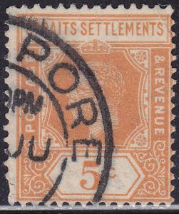 Straights Settlement 186 USED 1923 King George V