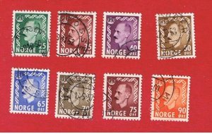 Norway #345-352  VF used  Haakon Vll   Free S/H