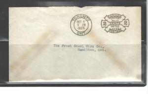 CANADA 1926 STAMPLESS COVER License #10-Meter 4056