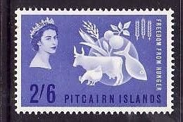 Pitcairn Is.-Sc#35- id7-unused small hinge remnant Omnibus QEII set-Freedom from