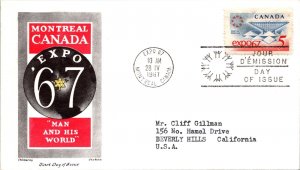 Canada 1967 FDC - Expo '67  - Montreal - J3931