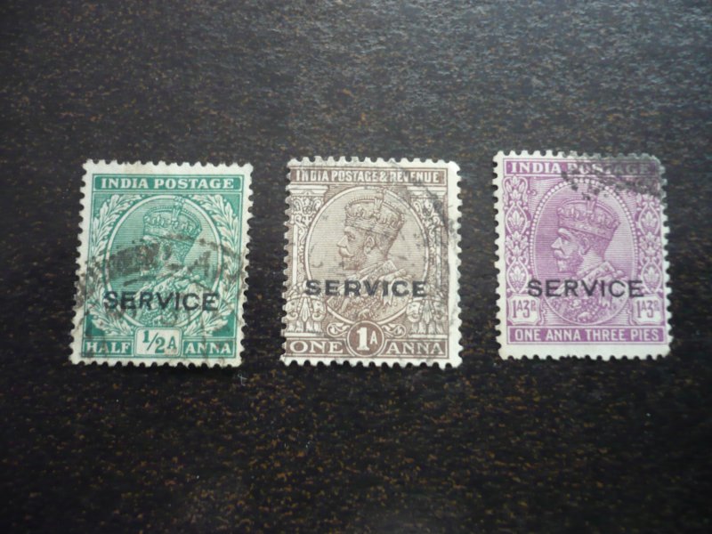 Stamps - India - Scott# O93,O95,O96 - Used Part Set of 3 Stamps