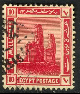 EGYPT 1921-22 10m Colossi of Thebes Pictorial Sc 69 VFU