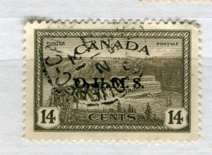 CANADA; 1949-50 early GVI Official ' OHMS ' Optd. fine used 14c. value