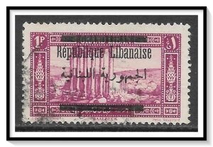 Lebanon #88 Temple Overprinted Used