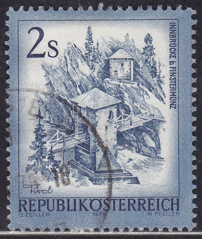 Austria 961 Inn Bridge, Alt Finstermunz 1974