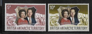 BRITISH ANTARCTIC TERRITORY  43-44 MNH  COMMON DESIGN TYPES 1972