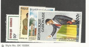 Gabon, Postage Stamp, #617, 624-625, 627 Mint LH, 1987