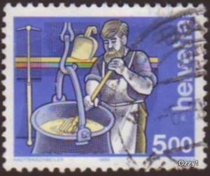 Switzerland 1993 Sc#848 5fr Blue Cheese Maker Used