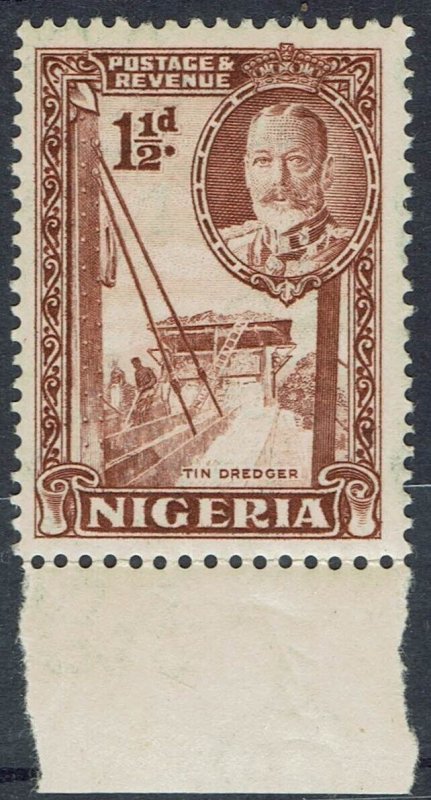 NIGERIA 1936 KGV PICTORIAL 1½D MNH ** PERF 12½ X 13½