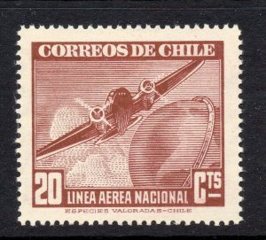 Chile 1941 AIR Early Issue Fine Mint Shade of 20c. NW-13685