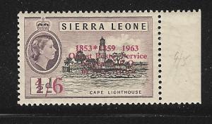 Sierra Leone 1963 Surcharged varietie mnh SG 277b sc 256