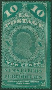 USA : 1865. Scott #PR3b Pelure paper. A Fresh & Sound stamp. Mint NGAI. Cat $450 