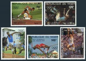 Niger C332-C336,MNH.Michel 876-880. Pre-Olympics Year Los-Angeles-1984.Sprint,