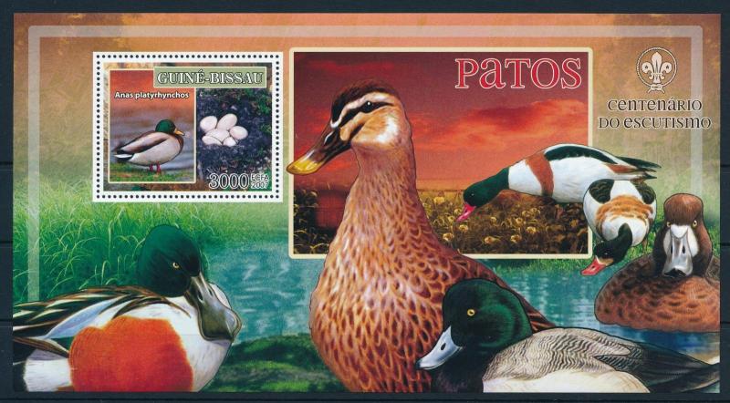 [96522] Guinea Bissau 2007 Birds Vögel Oiseaux Duck Eggs Sheet MNH