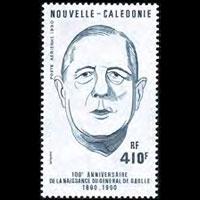 NEW CALEDONIA 1990 - Scott# C223 De Gaulle Set of 1 NH