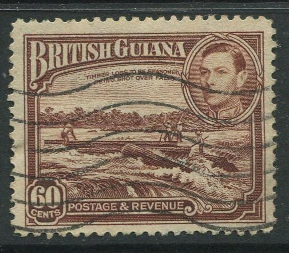 British Guiana - Scott 237 - KGVI- Definitive -1938 - FU - Single 60c Stamp