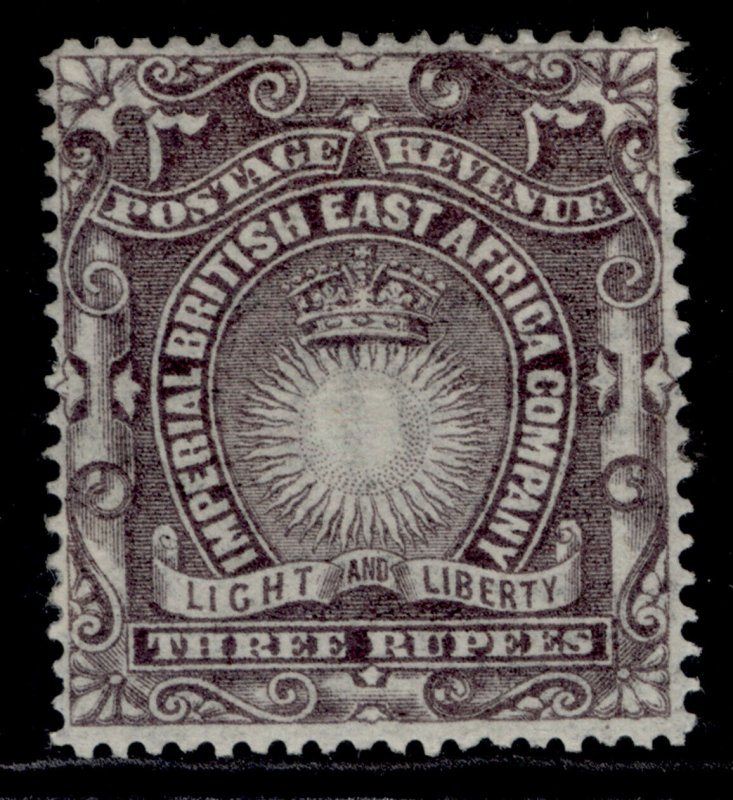 BRITISH EAST AFRICA QV SG17, 3r slate-purple, M MINT. Cat £14. 