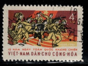 North Viet Nam Scott 184 National Resistance stamp used 1961