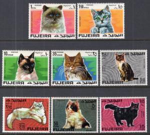 Fujeira MI 206-213 Cats MNH VF