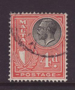 1926 Malta 4d Wmk Script Fine.Used
