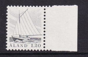 Aland islands   #5  MNH  1985  definitive set  1.20m sloop  fishing boat