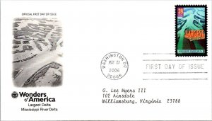 FDC 2006 SC #4072a Mississippi River Delta - Washington DC - Single - J966