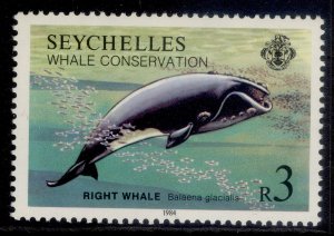 SEYCHELLES QEII SG603, 1984 3r sperm whale, NH MINT.