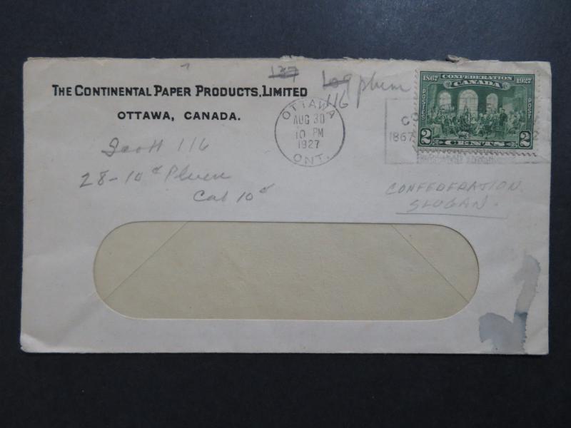 Canada SC# 142 on Cover w/ Confederation Slogan Cancel - Z8150