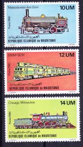 Mauritania 1980 Vintage Locomotives VF/NH(**)