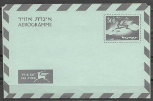 Israel 1959 Aerogramme 300P Stag Mint 