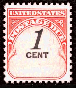 Scott J89   1¢ Postage Due, Shiny Gum, MNH