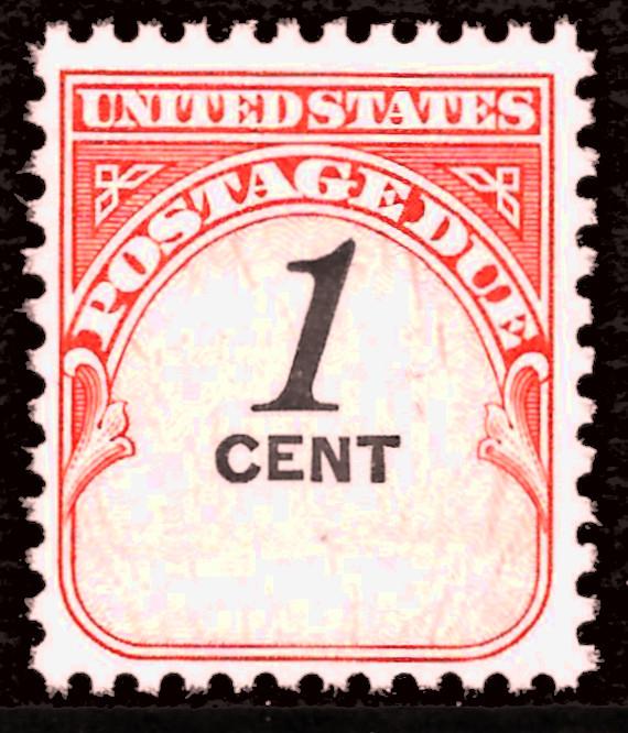 Scott J89   1¢ Postage Due, Shiny Gum, MNH