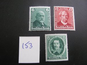 Germany 1936 MNH SC 470-472 SET VF/XF 17 EUROS (153)