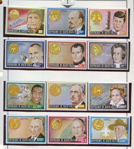 UPPER VOLTA ZODIAC SIGNS SET:KENNEDY LENIN GLENN BADEN POWELL DEGAULLE  MINT NH