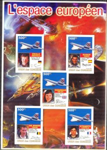 Comoros 2005 European Space Imperf. Sheet MNH Private