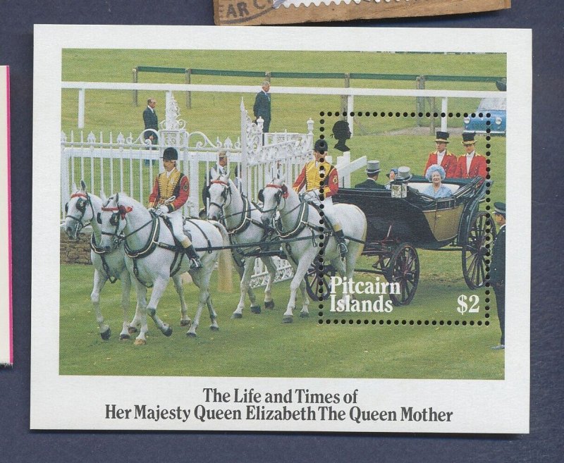 PITCAIRN ISLANDS - Scott 257 - MNH S/S -Queen Mother - 1985 