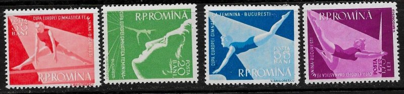 ROMANIA SC 1155-8 NH issue of 1957 - SPORT 