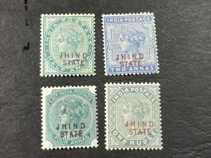 INDIA # JHIND STATE # 45-48--MINT/HINGED---COMPLETE SET-----1866