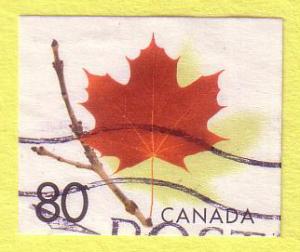 2013 Canada 80c Red Maple Leaf, used cv $0.45
