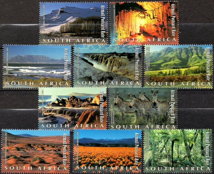 South Africa - 2001 Natural Wonders Set MNH** SG 1350-1359