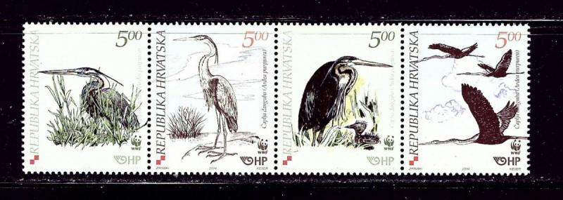 Croatia 545 MNH 2004 Birds strip of 4