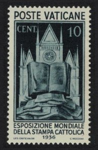 Vatican Church and Bible 10c 1936 MH SC#48 SG#48 MI#52