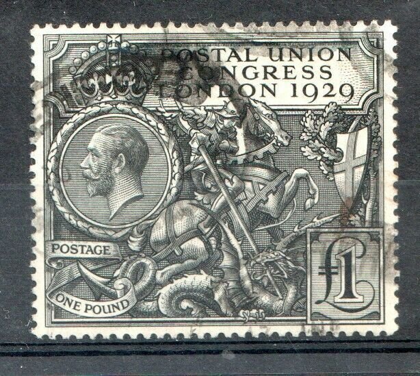 1929   S.G:438 - KING GEORGE V -  £1 P.U.C. - USED 