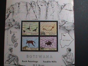 BOTSWANA-1975 SC#139a ROCK PAINTING FROM TSODILO HILLS-MNH S/S SHEET VERY FINE