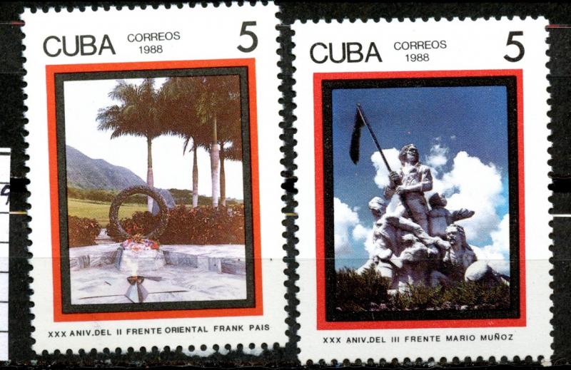 CUBA yr.1988 MONUMENTS MNH  #3008-3009