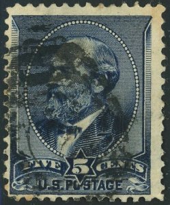 USA #216 James A. Garfield 5c Postage Stamp 1888 A56 Used