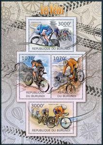 BURUNDI 2012 SHEET bur12207a CYCLING BICYCLES SPORTS