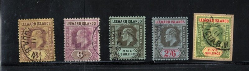 Leeward Islands SG #41 - #45 Very Fine Used Top Values