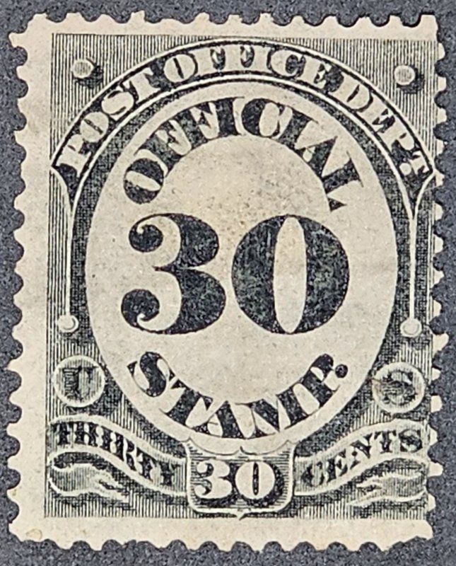 US O55 no cancel marks some discoloration clean stamp overall